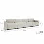Canapés pour collectivités - Canapé modulable 4 places GRACIA - Beige crème - CITY SOFA