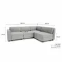 Sofas for hospitalities & contracts - 4-Seater Corner Modular Sofa GRACIA - Grey - CITY SOFA
