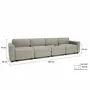 Sofas for hospitalities & contracts - 4-Seater Modular Sofa GRACIA - Beige Grey - CITY SOFA
