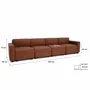 Sofas for hospitalities & contracts - 4-Seater Modular Sofa GRACIA - Terracotta - CITY SOFA