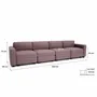 Sofas for hospitalities & contracts - 4-Seater Modular Sofa GRACIA - Dusty Pink - CITY SOFA