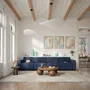 Sofas for hospitalities & contracts - 4-Seater Modular Sofa GRACIA - Dark Blue - CITY SOFA