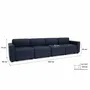 Sofas for hospitalities & contracts - 4-Seater Modular Sofa GRACIA - Dark Blue - CITY SOFA