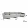 Canapés pour collectivités - Canapé modulable 4 places GRACIA - Gris - CITY SOFA