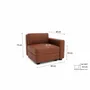 Sofas for hospitalities & contracts - Modular Sofa GRACIA - End Module - Terracotta - CITY SOFA