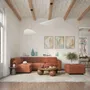 Sofas for hospitalities & contracts - Modular Sofa GRACIA - End Module - Terracotta - CITY SOFA