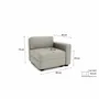 Canapés pour collectivités - Canapé modulable GRACIA - Module d'extrémité - Beige gris - CITY SOFA