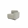Canapés pour collectivités - Canapé modulable GRACIA - Module d'extrémité - Beige gris - CITY SOFA