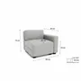 Sofas for hospitalities & contracts - Modular Sofa GRACIA - End Module - Grey - CITY SOFA