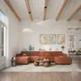 Sofas for hospitalities & contracts - Modular Sofa GRACIA - Large Pouf Module - Terracotta - CITY SOFA