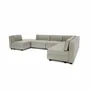 Canapés pour collectivités - Canapé modulable GRACIA - en U 160 x 340 x 230 cm - Beige gris - CITY SOFA