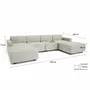 Sofas for hospitalities & contracts - Modular Sofa GRACIA - U-shaped 180 x 320 x 180 cm - Cream Beige - CITY SOFA