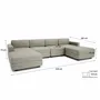 Sofas for hospitalities & contracts - Modular Sofa GRACIA - U-shaped 180 x 320 x 180 cm - Beige Grey - CITY SOFA
