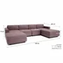 Sofas for hospitalities & contracts - Modular Sofa GRACIA - U-shaped 180 x 320 x 180 cm - Dusty Pink - CITY SOFA