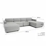 Canapés pour collectivités - Canapé modulable GRACIA - en U 180 x 320 x 180 cm - Gris - CITY SOFA