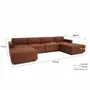 Sofas for hospitalities & contracts - Modular Sofa GRACIA - U-shaped 180 x 340 x 180 cm - Terracotta - CITY SOFA