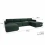 Canapés pour collectivités - Canapé modulable GRACIA - en U 180 x 340 x 180 cm - Vert - CITY SOFA