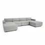 Sofas for hospitalities & contracts - Modular Sofa GRACIA - U-shaped 180 x 340 x 180 cm - Grey - CITY SOFA