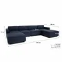 Sofas for hospitalities & contracts - Modular Sofa GRACIA - U-shaped 180 x 340 x 180 cm - Dark Blue - CITY SOFA