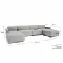 Canapés pour collectivités - Canapé modulable GRACIA - en U 180 x 360 x 180 cm - Gris - CITY SOFA