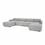 Canapés pour collectivités - Canapé modulable GRACIA - en U 180 x 360 x 180 cm - Gris - CITY SOFA