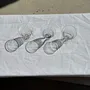Glass - Set of 3 vintage clear glass stemware H14 D10 - OFFICE OBJETS