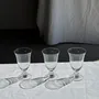Glass - Set of 3 vintage clear glass stemware H14 D10 - OFFICE OBJETS