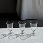 Glass - Set of 3 vintage clear glass stemware H14 D10 - OFFICE OBJETS