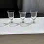 Glass - Set of 3 vintage clear glass stemware H14 D10 - OFFICE OBJETS