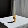 Objets de décoration - Petit bougeoir vintage en pierre d’onyx jaune H10 D5,5 - OFFICE OBJETS