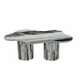 Tables de jardin - Tables basses - 110X70X40 cm - Nunoca - Marbre Panda - STONE VALLEY