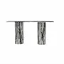 Tables de jardin - Table console - 180X40X85cm - Ombrure - Marbre Panda - STONE VALLEY