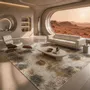 Tapis contemporains - TAPIS " NEW MARS " - PASSION DU TAPIS