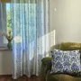 Rideaux et voilages - Rideaux 100 % lin - Imprimé floral preppy sur lin transparent - NORRAVILLA