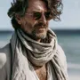 Foulards et écharpes - Écharpe unisexe en lin - 100 % lin naturel - 20 coloris disponibles - NORRAVILLA