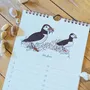 Papeterie bureau - Calendrier perpétuel - Oiseaux de bord de mer - TABLE À CARTES