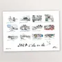 Range-tout - Calendrier mural 2027 illustré – D'île en île - A3 - TABLE À CARTES