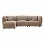 Sofas - Noor Lounge Sofa with 2 cushions, left facing, brown, HN1402 - HOUSE NORDIC