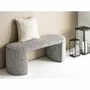 Benches - Westport Bench, bouclé, black/white, 120x45x44 cm, HN1243 - HOUSE NORDIC