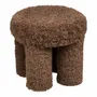 Benches - Gisborne Pouf, brown, ø42x38 cm, HN1355 - HOUSE NORDIC