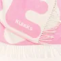 Throw blankets - Wool Throw Blanket in Pink – KLEKKS NO. 11 (AMORE) - KLEKKS