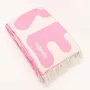 Throw blankets - Wool Throw Blanket in Pink – KLEKKS NO. 11 (AMORE) - KLEKKS