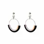 Bijoux - Boucles d'oreilles SATURNE CREOLES Irisé/Noir - TELLMEE