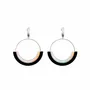Bijoux - Boucles d'oreilles SATURNE CREOLES Irisé/Noir - TELLMEE