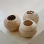 Bougeoirs et photophores  - Le Bougeoir Coconut Strip I - Naturel - BAZAR BIZAR LIVING