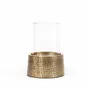 Bougeoirs et photophores  - Le Bougeoir Croco Avec Verre - Laiton - L - BAZAR BIZAR LIVING