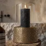 Bougeoirs et photophores  - Le Bougeoir Croco Avec Verre - Laiton - L - BAZAR BIZAR LIVING