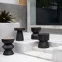 Tabourets - Le Tabouret Kulun - Noir Naturel - BAZAR BIZAR LIVING