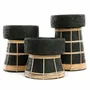 Bougeoirs et photophores  - Le Bougeoir Serene - Noir Naturel - M - BAZAR BIZAR LIVING