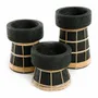 Bougeoirs et photophores  - Le Bougeoir Serene - Noir Naturel - S - BAZAR BIZAR LIVING